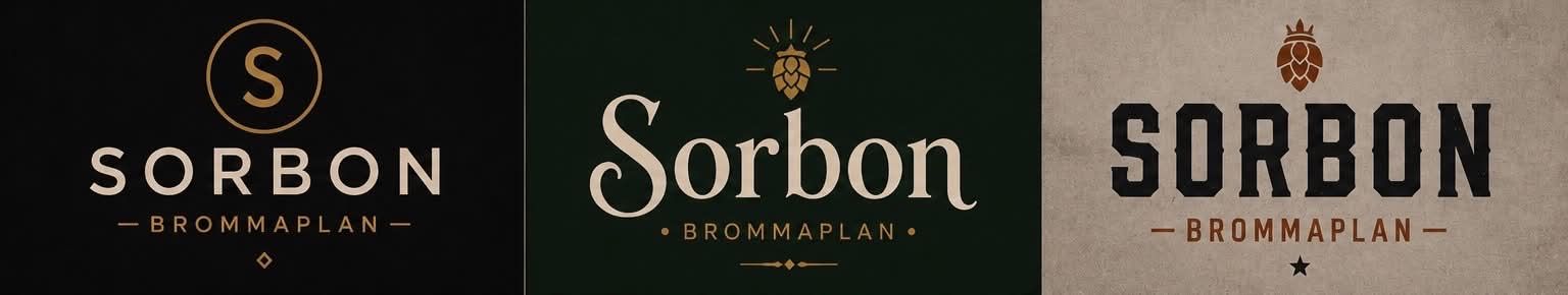 Tre tidigare formgivningar av Sorbons logotyp